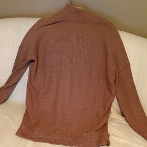 Free People tan mock turtle Neck Sweater
